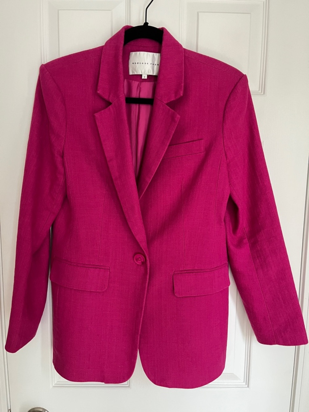 Endless Rose Hot Pink Single-Button Blazer